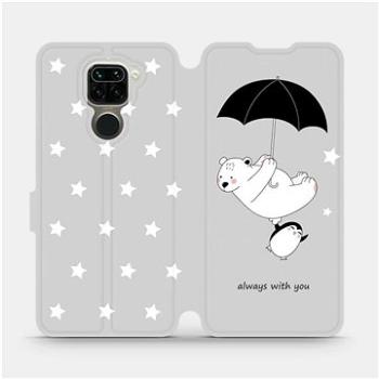 Flipové pouzdro na mobil Xiaomi Redmi Note 9 - MH08P Méďa a tučňák - always with you (5903516288977)