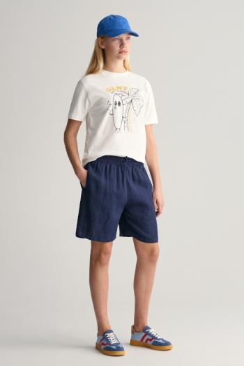 ŠORTKY GANT RELAXED LINEN SHORTS MARINE