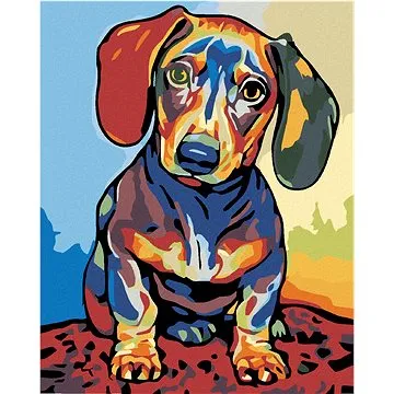 Diamondi - Diamantové malování - ABSTRAKT JEZEVČÍK, 40x50 cm, bez rámu a bez vypnutí plátna (602119A)