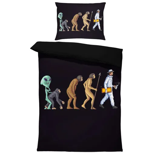 Povlečení Evoluce včelaře (Rozměr : 1x140/200 + 1x90/70)