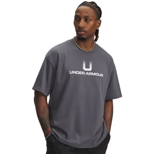 Under Armour U LOGO HEAVYWEIGHT Pánské tričko, šedá, velikost L