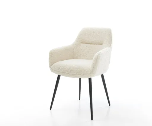 Jídelní židle Pejo-Flex plyšový manšestr béžová 4 nohy zúžené