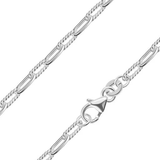 Stříbrný řetízek 925 - střídání hladkých a spirálových článků