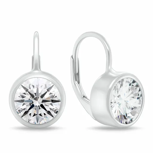 Brilio Silver Elegantní visací náušnice s kubickým zirkonem EA1201W