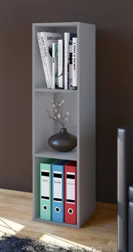 VCM Sběratelská police Mendas Maxi 3 přihrádky, šedá