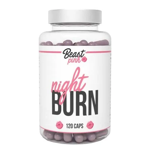 GymBeam NIGHT BURN BEASTPINK 120 CAPS Spalovač tuků, , velikost