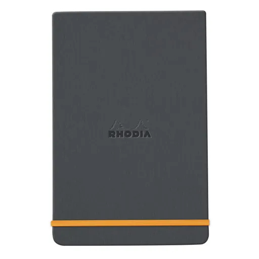 Zápisník Rhodia s pevnými deskami 9x14cm – Titanium