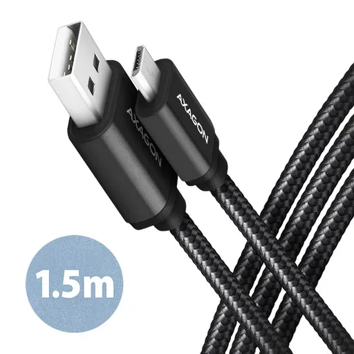 AXAGON BUMM-AM15AB, HQ kabel Micro USB