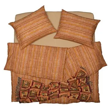 SCANquilt povlečení KREP proužky rezavá (31956)