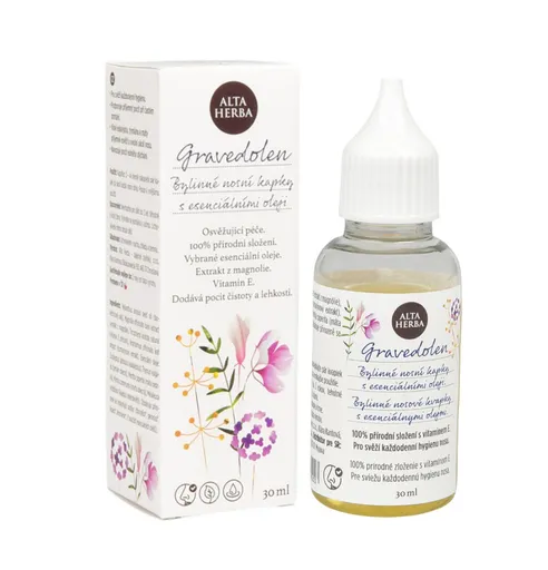 AltaHerba Gravedolen bylinné nosní kapky s esenciálními oleji 30 ml