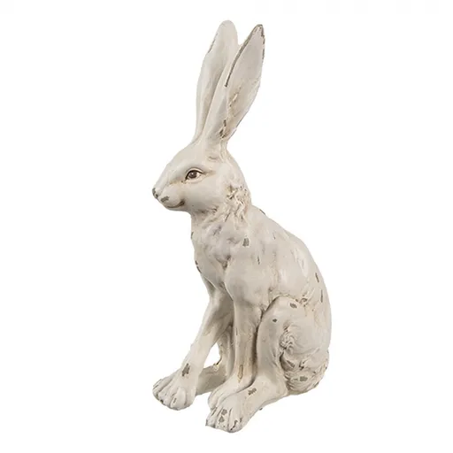 Béžová antik velikonoční dekorace zajíc - 8*5*13 cm 6PR5176