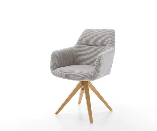 Otočná židle Pejo-Flex dřevěná podnož hranatá manšestr