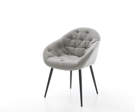 Jídelní židle Gaio-Flex strukturovaná látka Měkký šedá 4-nohá