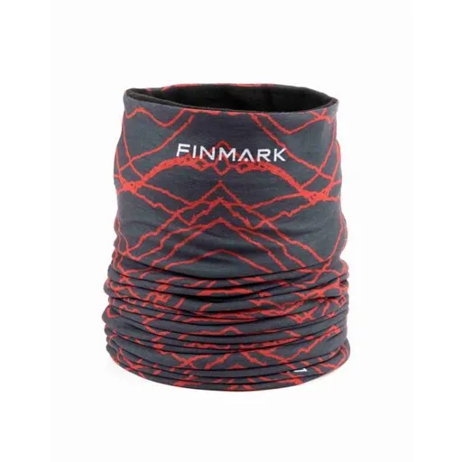 Finmark MULTIFUNCTIONAL SCARF WITH FLEECE Multifunkční šátek, červená, velikost