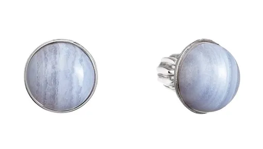 Evolution Group - Pavona Stříbrné náušnice pecky s pravým achátem 11491.3