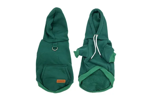 Vsepropejska Cotex bavlněná mikina pro psa s poutkem Barva: Zelená, Délka zad (cm): 24, Obvod hrudníku: 34 - 38 cm