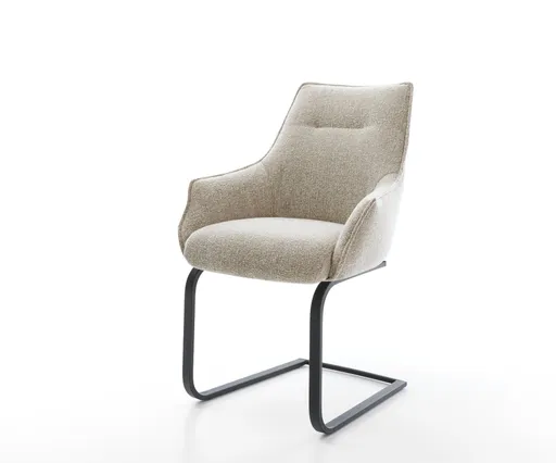 Jídelní židle Alja-Flex s područkami látka Měkký béžová jídelní