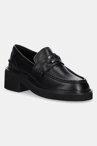 Kožené mokasíny Tommy Jeans TJW CHUNKY HEEL LOAFER