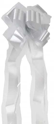 Santex Dekorační tylová mašle Barva: Stříbrná