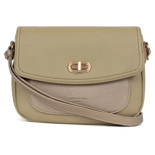 Dámská crossbody kabelka Hexagona Marion - zeleno-bronzová