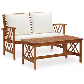 2dílná zahradní sedací souprava s poduškami masivní akácie, 310273 (310273)