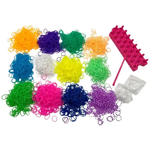 Alltoys Kreativní sada na výrobu náramků Loom Band 2400 ks