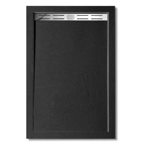 H K BLACK STAR sprchová vanička z litého mramoru, obdélník, 160x80x3 SE-BLACKSTAR16080SET