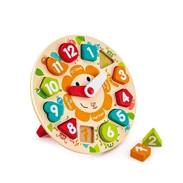 Hape Dětské puzzle hodiny (6943478018747)