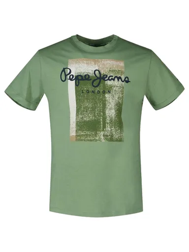 Pepe Jeans pánské zelené tričko Sawyer PM508542674 S