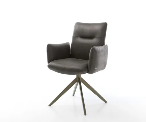 Otočná židle Jova-Flex s područkami mikrovlákno antracit