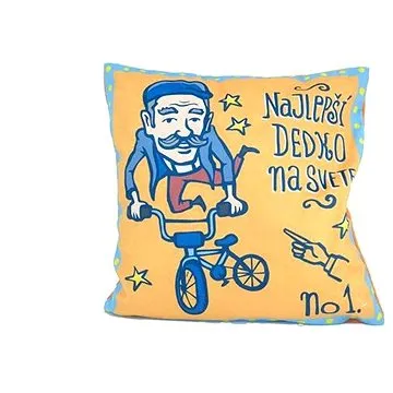 Povlak na polštář 40×40 cm, mikroplyš, najlepší dedko (11169)
