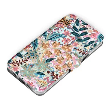 Mobiwear Flip pouzdro pro Samsung Galaxy S21 FE - MX04S Spletité kvítky a listy (5903516725038)