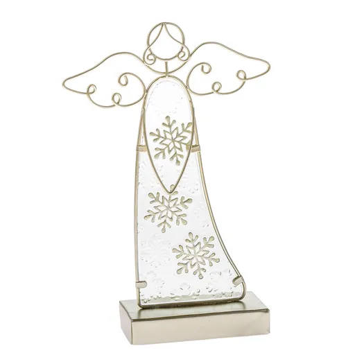 Vánoční dekorace Skleněný anděl, 30 cm