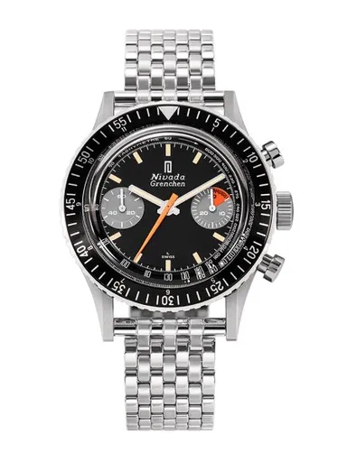 Nivada Grenchen Chronomaster Orange Boy SL Inter. Bezel - Manual - Forstner Beads of Rice