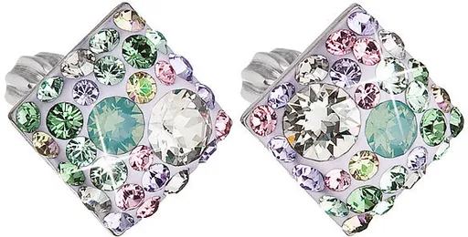 Evolution Group - Pavona Něžné čtvercové náušnice s krystaly Sakura 31169.3