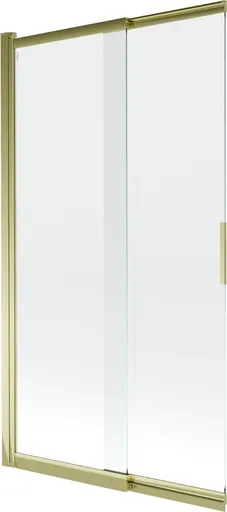 MEXEN Fox 2-křídlá posuvná vanová zástěna 100 x 150, transparent, zlatá 891-100-002-50-00