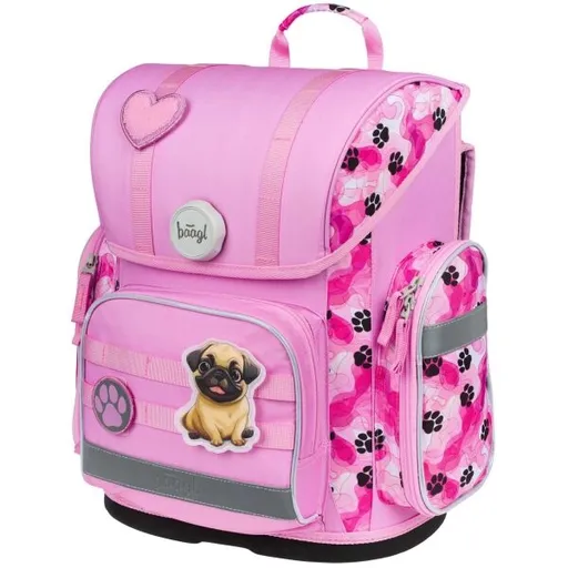 BAAGL ERGO TLAPKY Školní aktovka, růžová, velikost