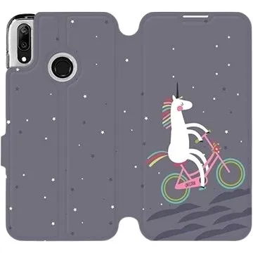 Flipové pouzdro na mobil Huawei Y7 2019 - V024P Jednorožec na kole (5903226883592)