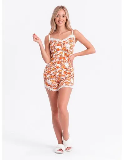 Dámské pyžamo ULR371 oranžové