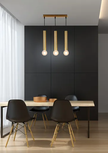 Závěsná lampa zlatá 3xE27 284mm Dallas Ledea