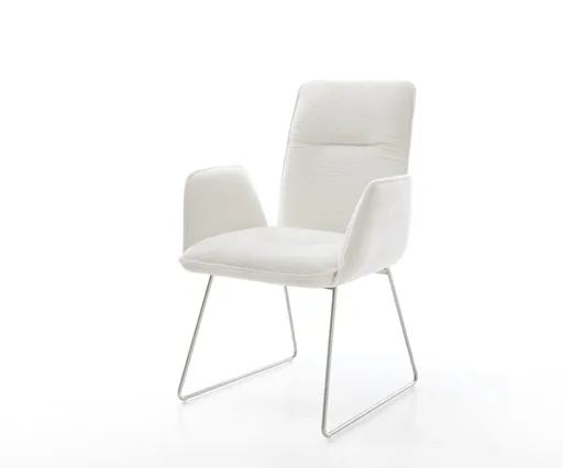 Jídelní židle Vinja-Flex bouclé měkký béžová tenká podnož