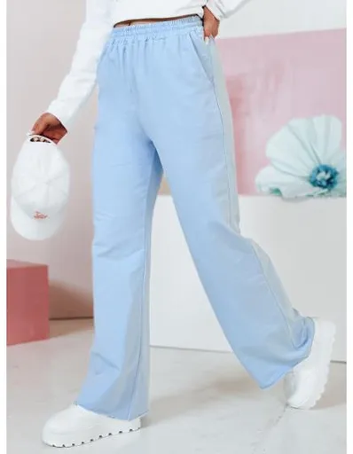 Dámské tepláky se širokými nohavicemi DRESLINA modré