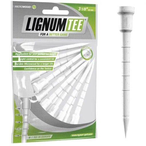LIGNUM TEES 82MM Golfová týčka, bílá, velikost
