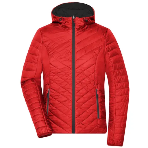 James & Nicholson (Daiber) Lehká dámská oboustranná bunda JN1091 - Červená / tmavě šedá | M