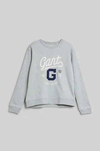 MIKINA GANT RELAXED GRAPHIC SWEAT C-NECK LIGHT GREY MELANGE