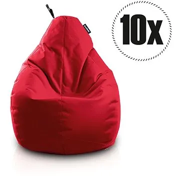 SakyPaky Sedací vaky - 10x Hruška červený (8595653209730)