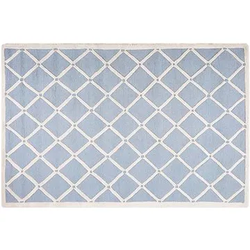 Ručně vyrobený světle modrý vlněný koberec 160x230 cm DALI, 57387 (beliani_57387)