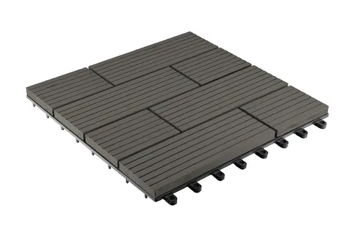 G21 WPC zámková dlaždice prkno (světle šedá) 23 x 300 x 300 mm 23 × 300 × 300 mm