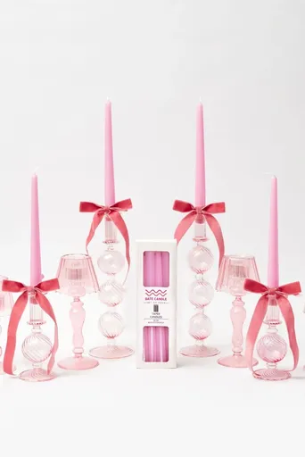 Candle Set (4 Pieces) Pastel 4 - Pink