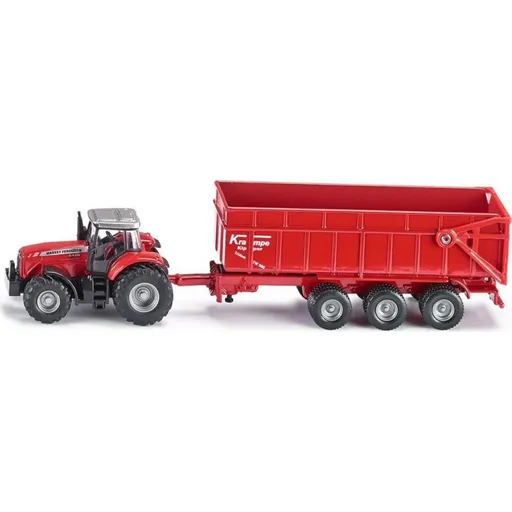 Siku Farmer Traktor Massey Ferguson s přívěsem 1:87